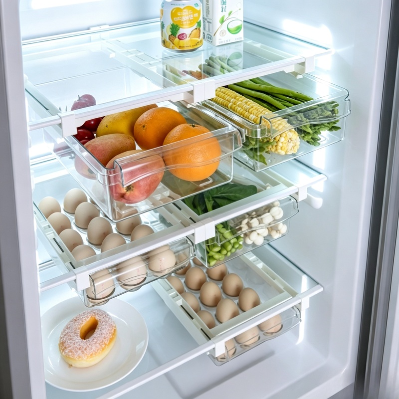 Hanging Sliding Drawer Refrige - огляд і ціна Food Storage With Dividers