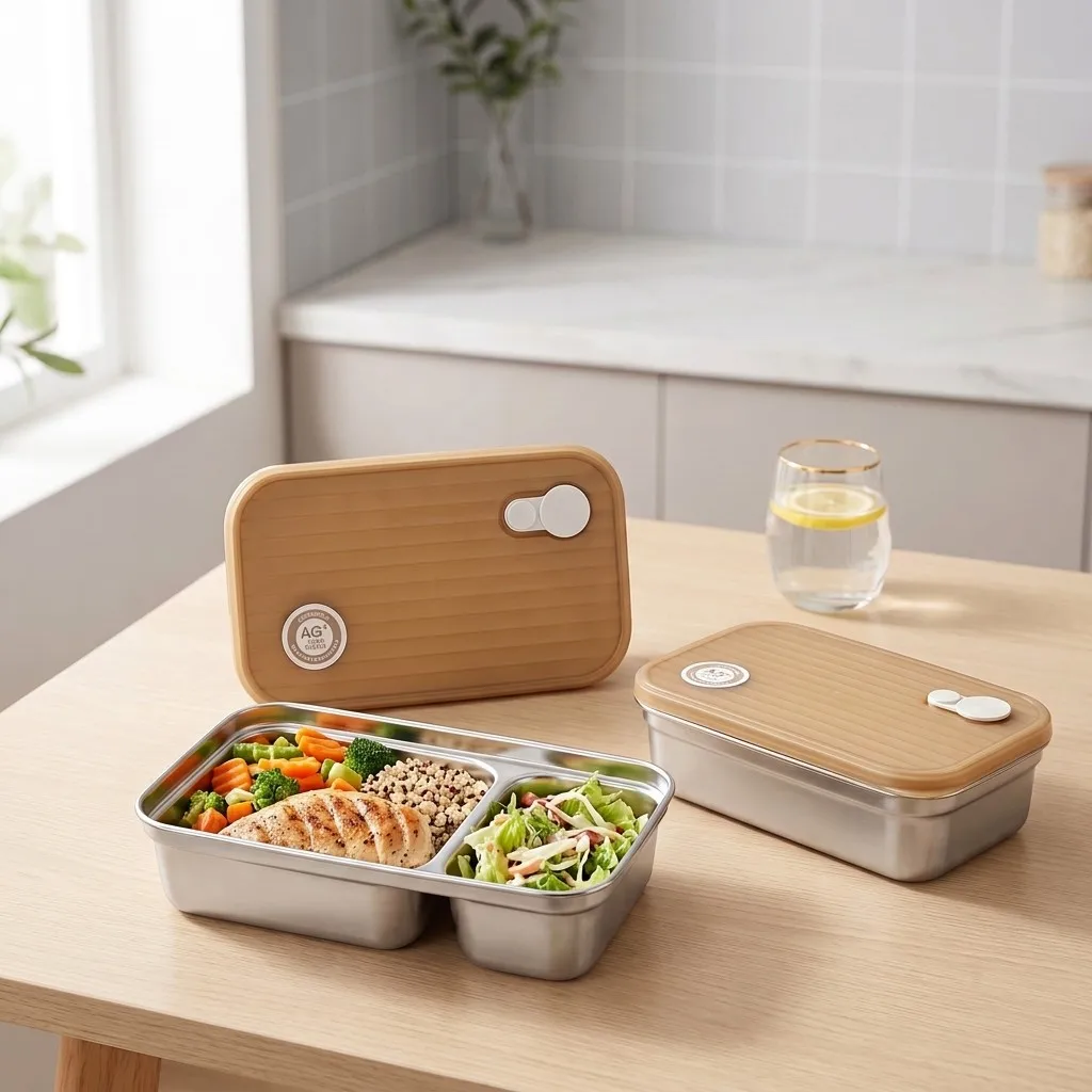 304 Stainless Steel Bento Box  - огляд і ціна Food Storage With Dividers
